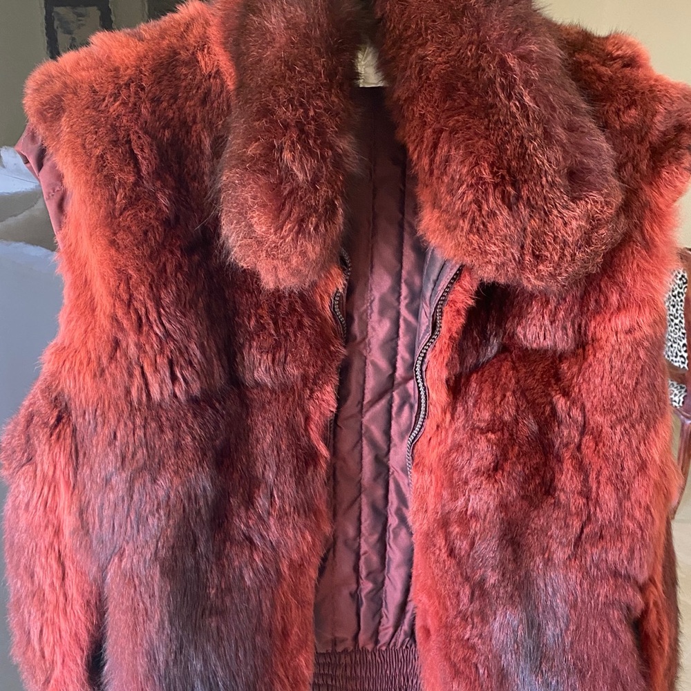 Genuine otter vest. Reversible.